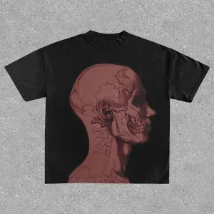 Abstract Skull Head Short Sleeve T-shirts