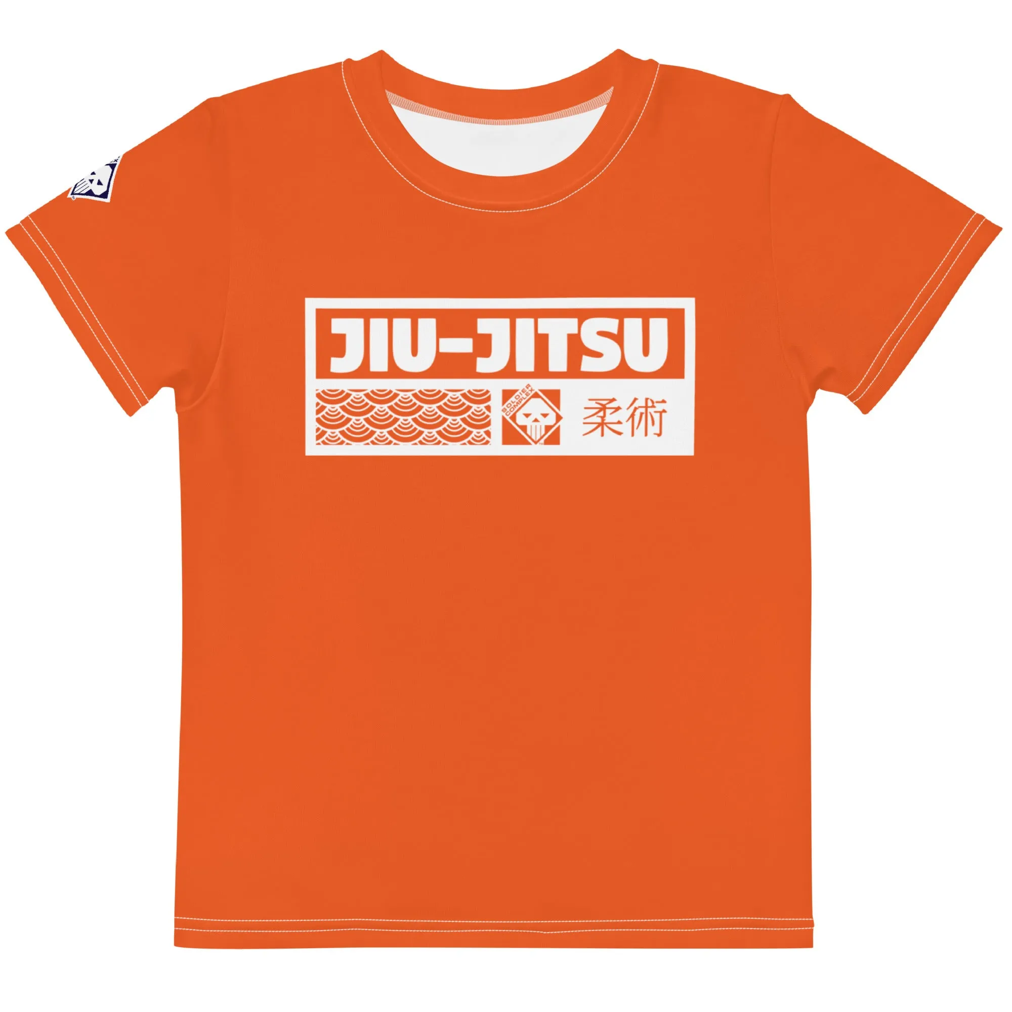 Active Wear Staple: Girl's Short Sleeve Jiu-Jitsu Rash Guard - Flamingo