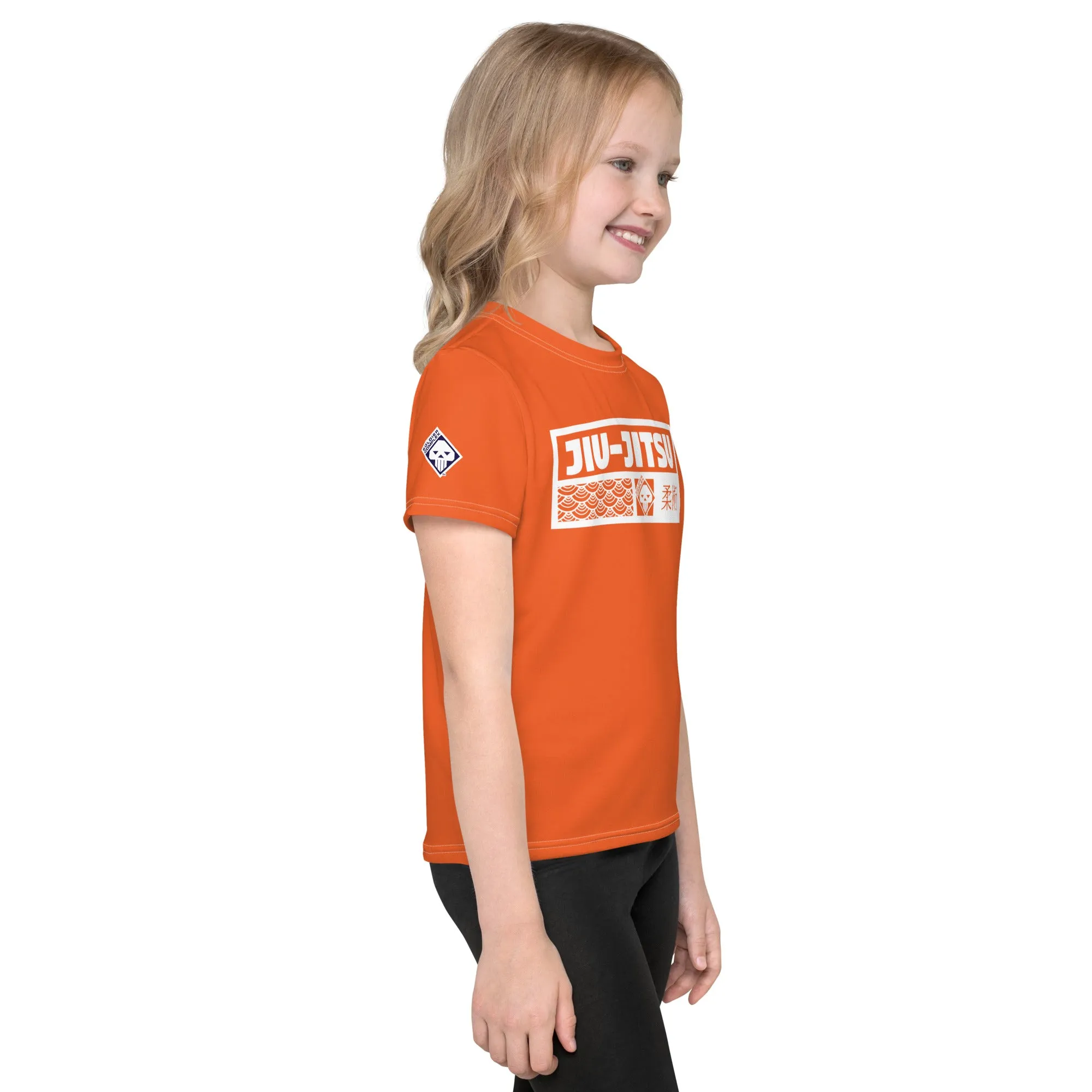 Active Wear Staple: Girl's Short Sleeve Jiu-Jitsu Rash Guard - Flamingo