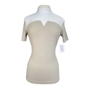 Animo Ladies Short Sleeve Competition Shirt in Beige/White - Women's Medium