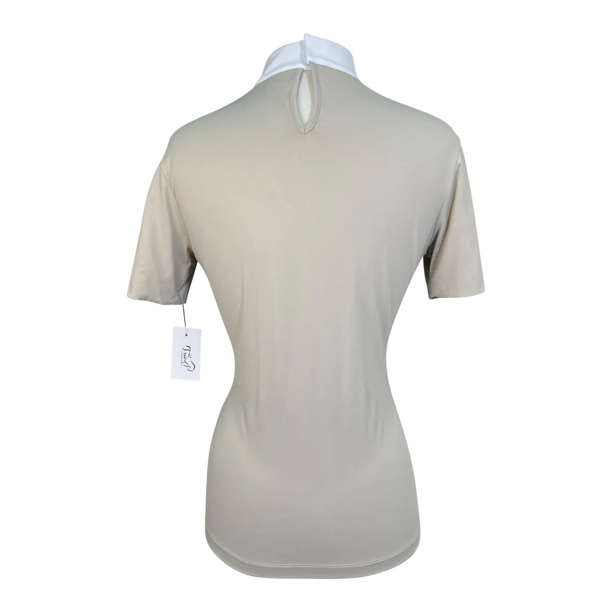 Animo Ladies Short Sleeve Competition Shirt in Beige/White - Women's Medium