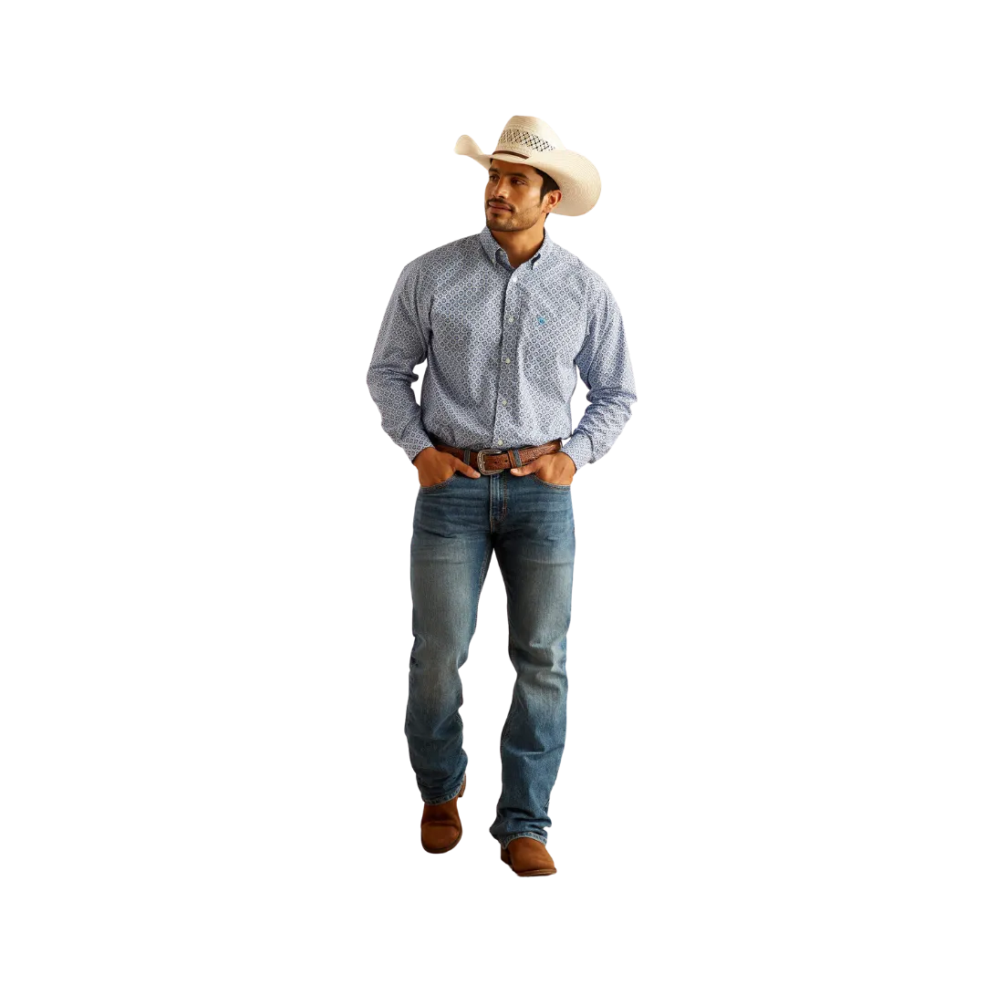 Ariat Men's Perry Classic Fit Blue Shirt