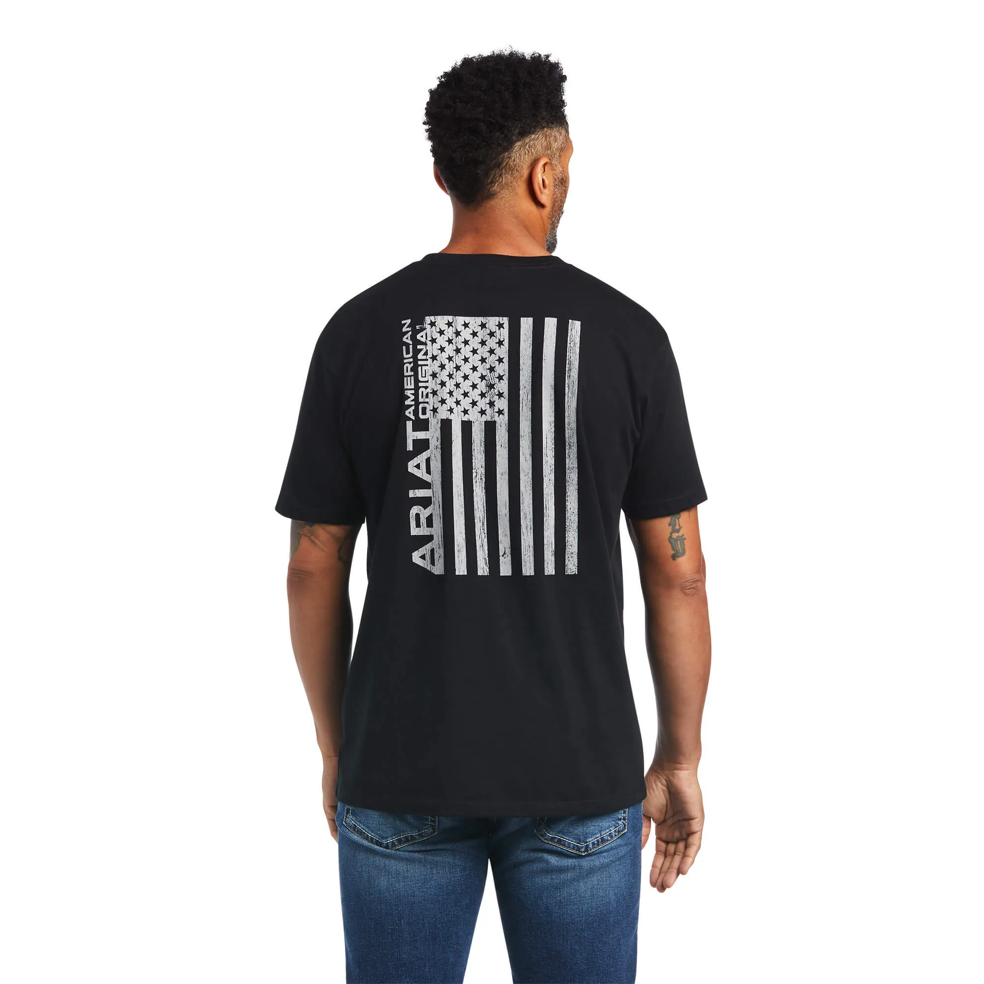 Ariat Men's Woodgrain Flag T-Shirt