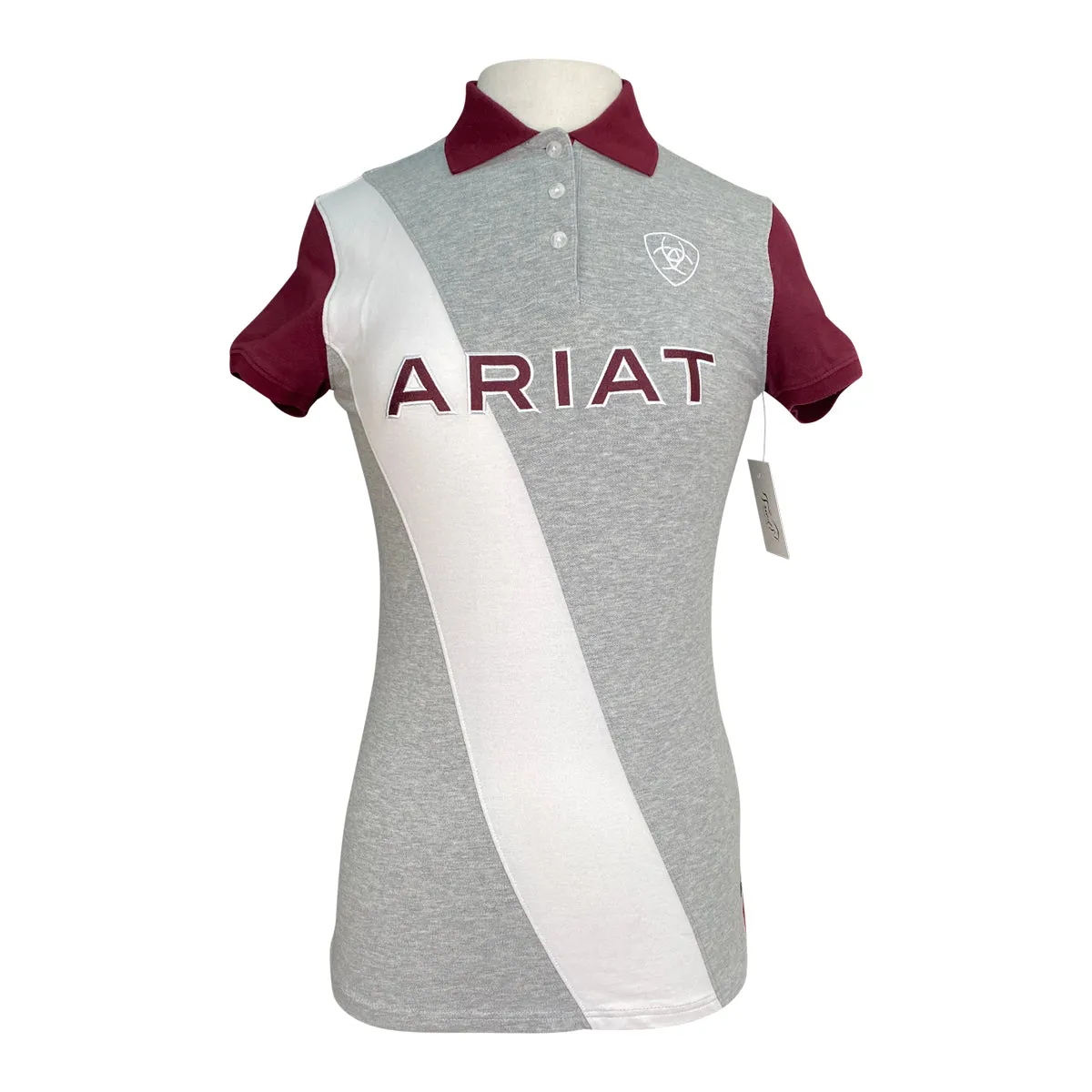 Ariat Taryn Polo in Red/Grey - Women's Small