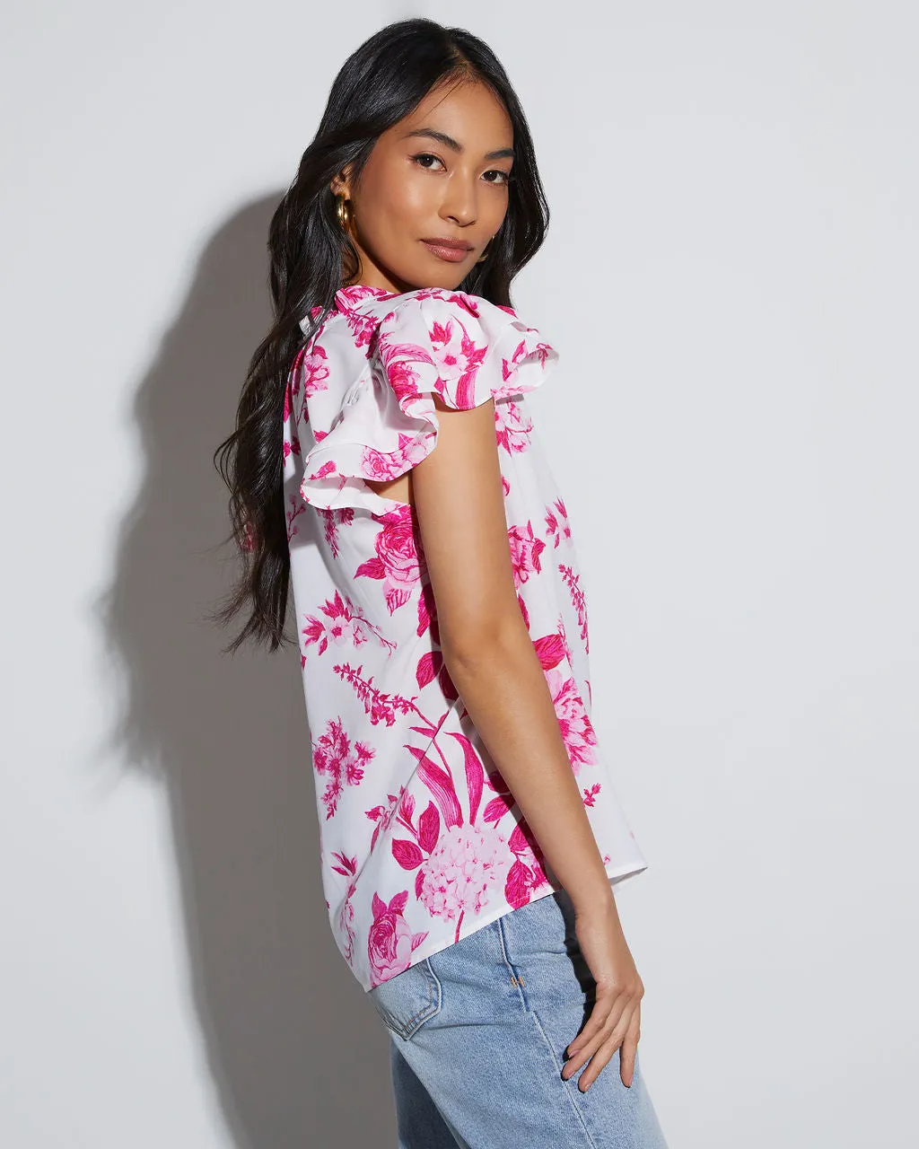 Audrey Floral Short Sleeve Blouse