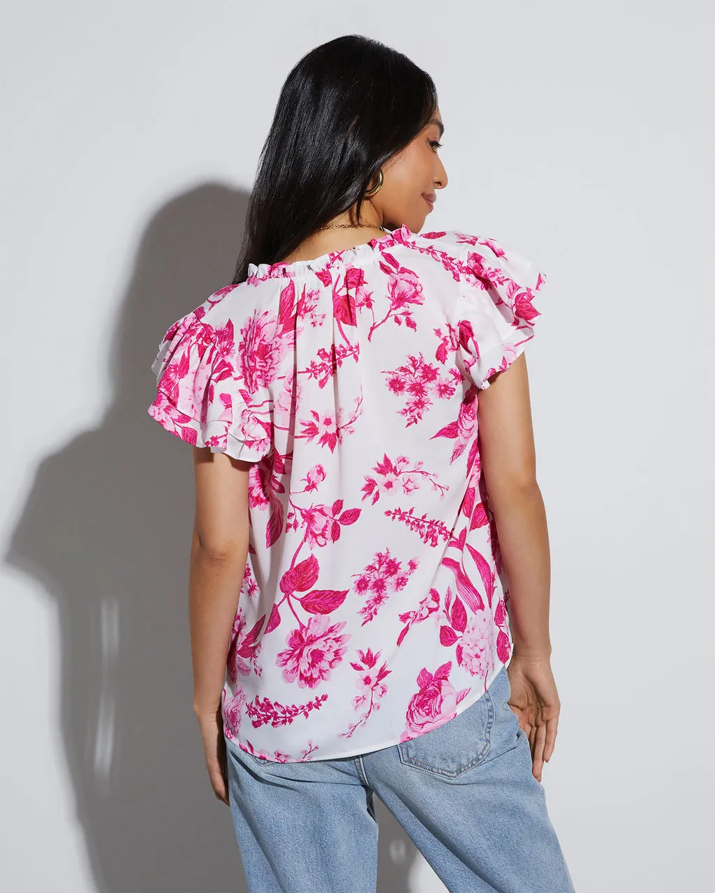 Audrey Floral Short Sleeve Blouse