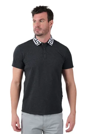 Barabas Petros PS121 Short Sleeve Polo Balck / White