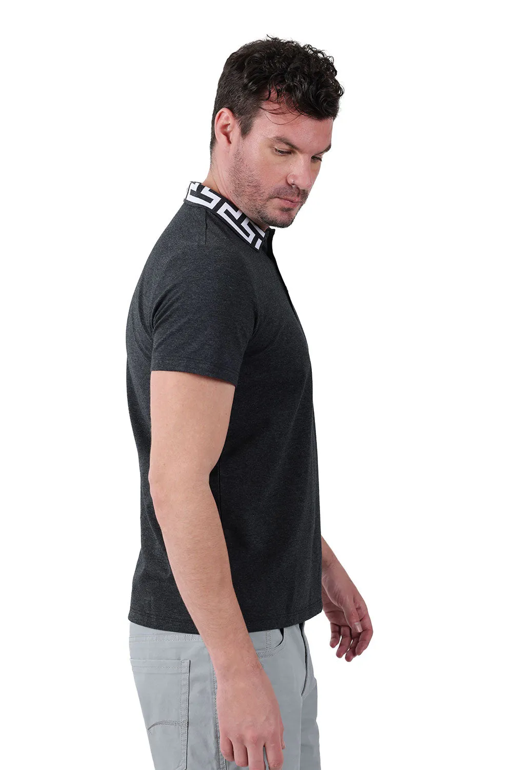 Barabas Petros PS121 Short Sleeve Polo Balck / White