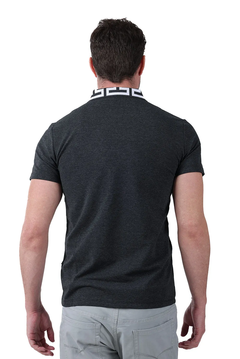 Barabas Petros PS121 Short Sleeve Polo Balck / White