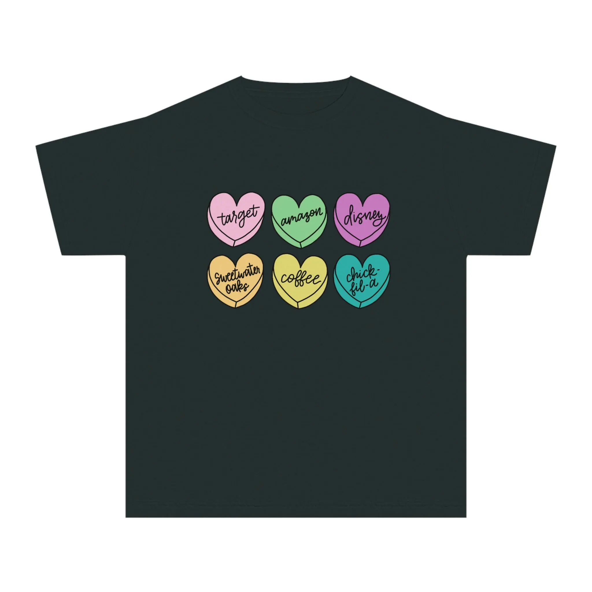 Basic Conversation Hearts Youth Tee