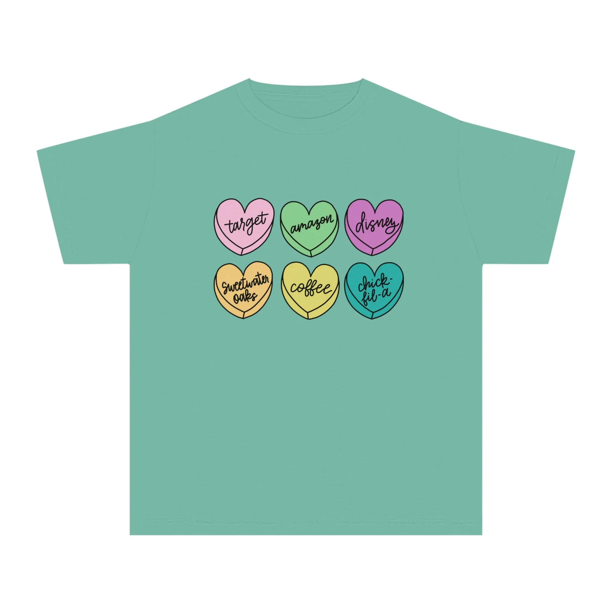 Basic Conversation Hearts Youth Tee