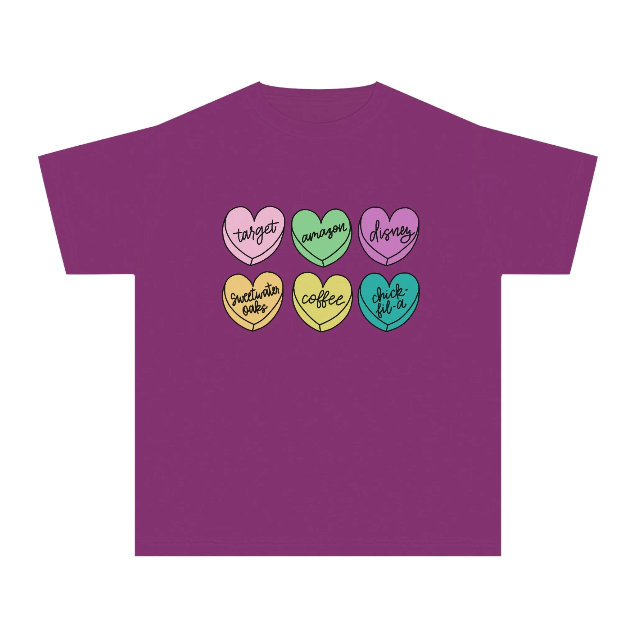 Basic Conversation Hearts Youth Tee