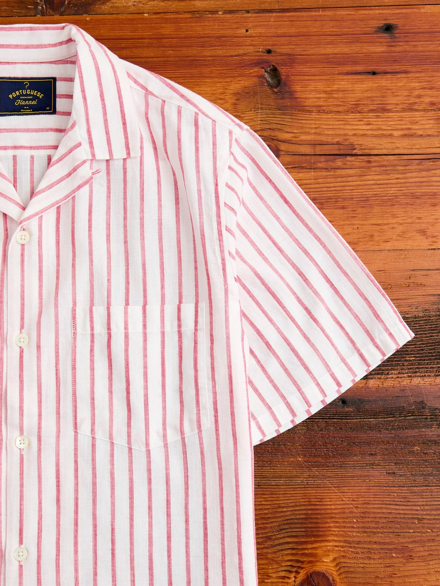Beach Cabin Button-Up Shirt in Red