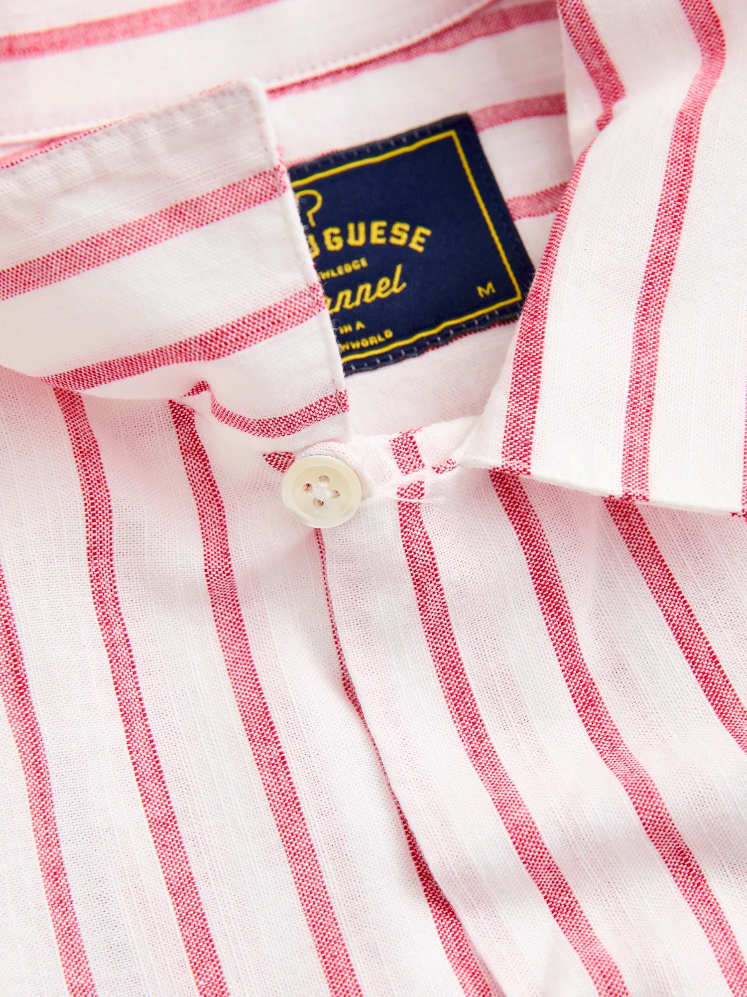 Beach Cabin Button-Up Shirt in Red