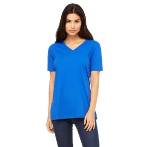 Bella   Canvas Women's True Royal Relaxed Jersey Short-Sleeve V-Neck T-Shirt