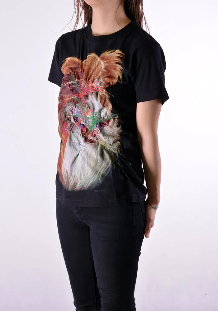 BLESS N°67 5312 T004  INCOGNITO T-SHIRT BLACK/MULTI DOG