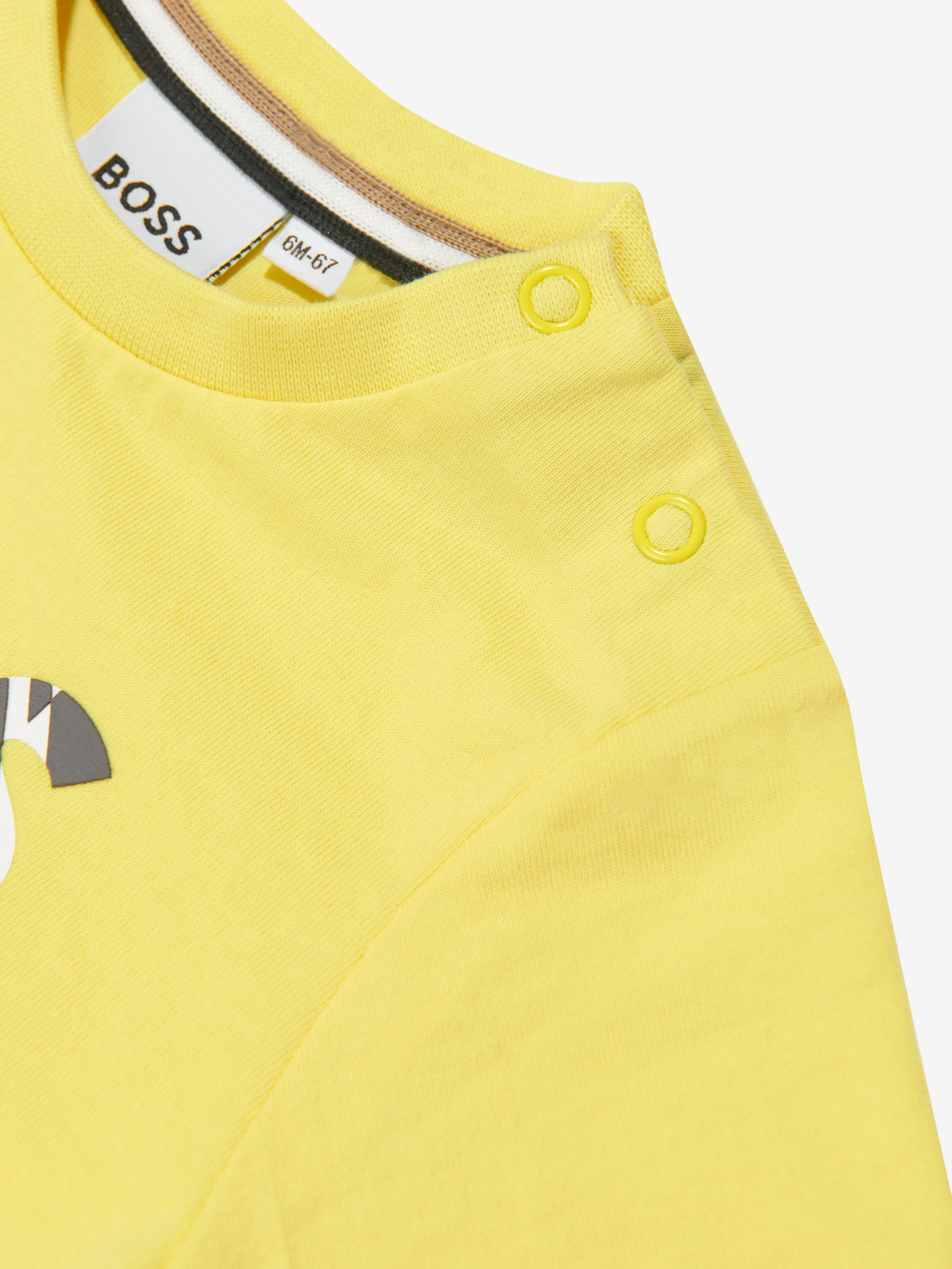 BOSS Baby Boys Logo Print T-Shirt in Yellow