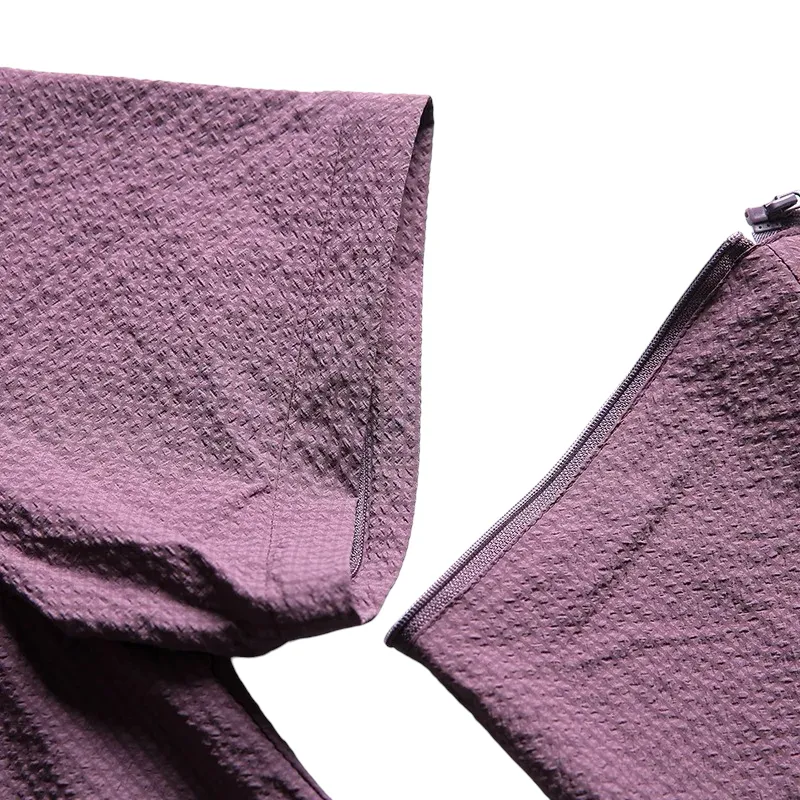 Boxy fit textured shirt with convertible sleeves