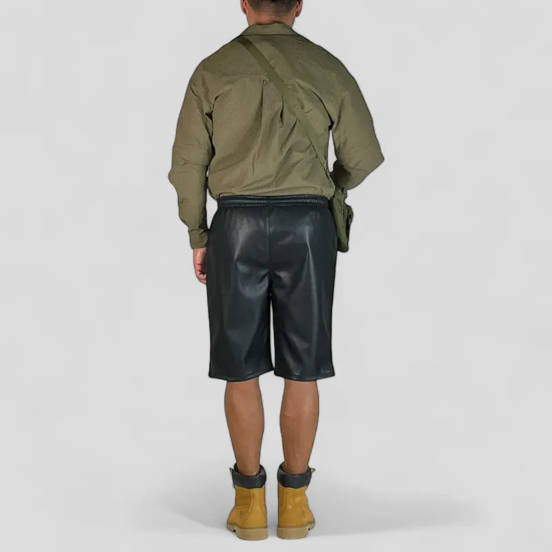Boxy fit textured shirt with convertible sleeves