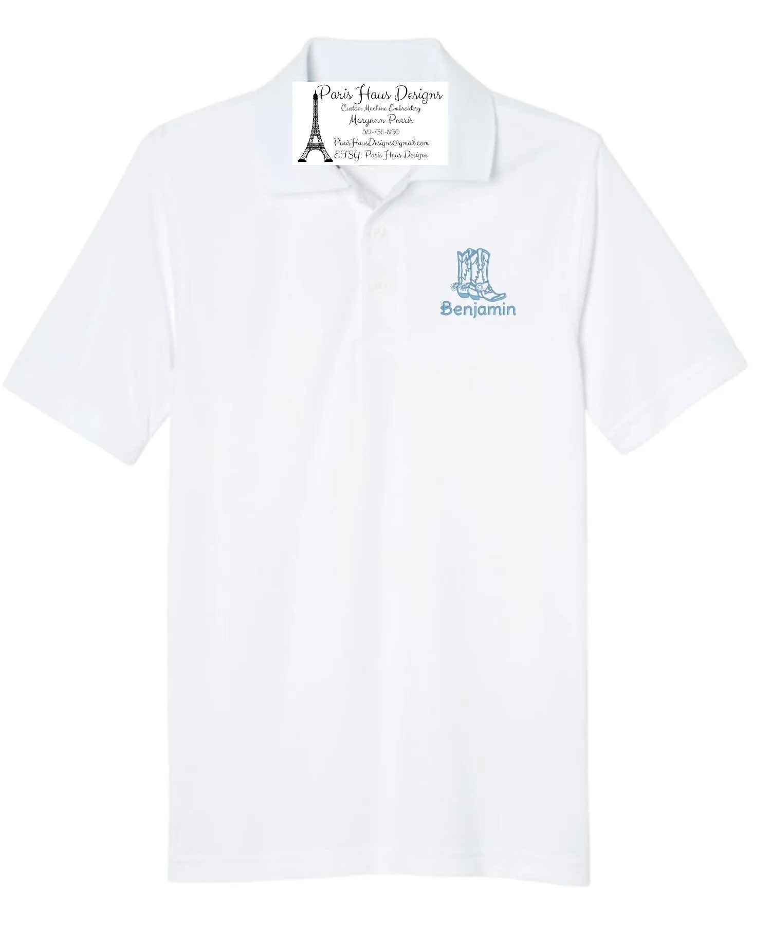 Boys Cowboy Monogram Polo Design