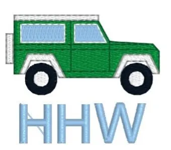 Boys Jeep Monogram Polo Design