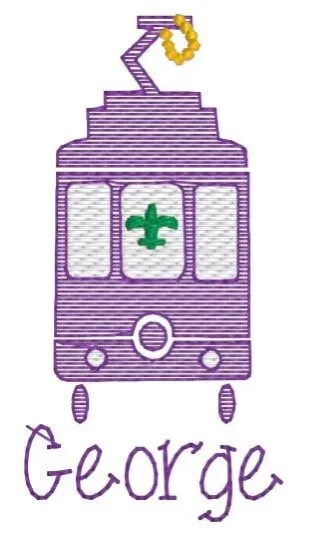 Boys Mardi Gras Monogram Polo Design