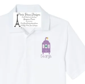 Boys Mardi Gras Monogram Polo Design