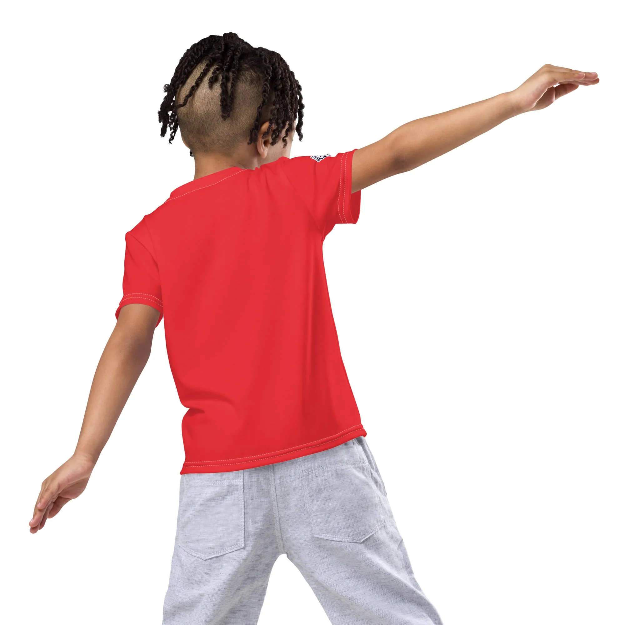 Boy's Short Sleeve Classic Judo Rash Guard: Active Wear for Adventures - Scarlet