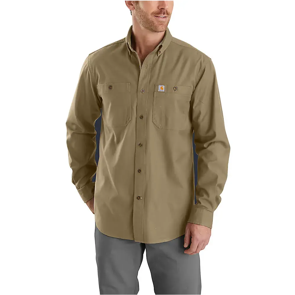 Carhartt Men's Rugged Flex Relaxed Fit Midweight Canvas Long-Sleeve Shirt