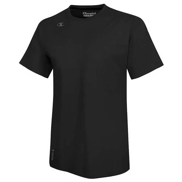 Champion Men's Black Vapor Cotton Short-Sleeve T-Shirt