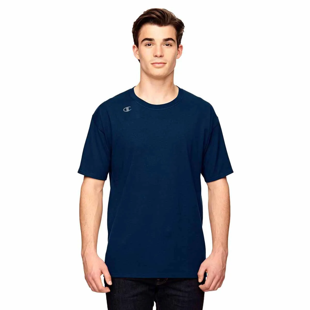 Champion Men's Sport Dark Navy Vapor Cotton Short-Sleeve T-Shirt