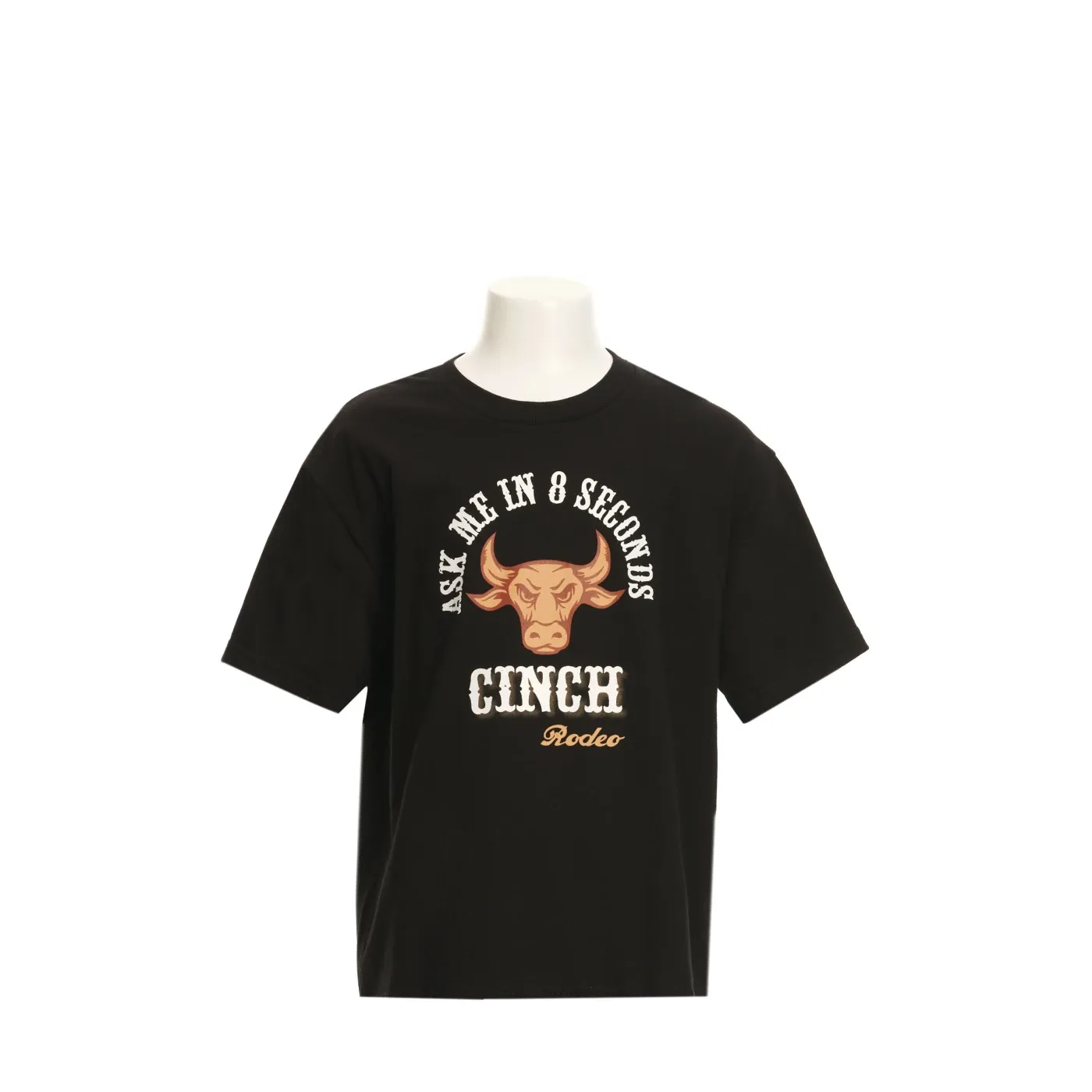 Cinch Kid's Black Ask Me In 8 Seconds T-Shirt