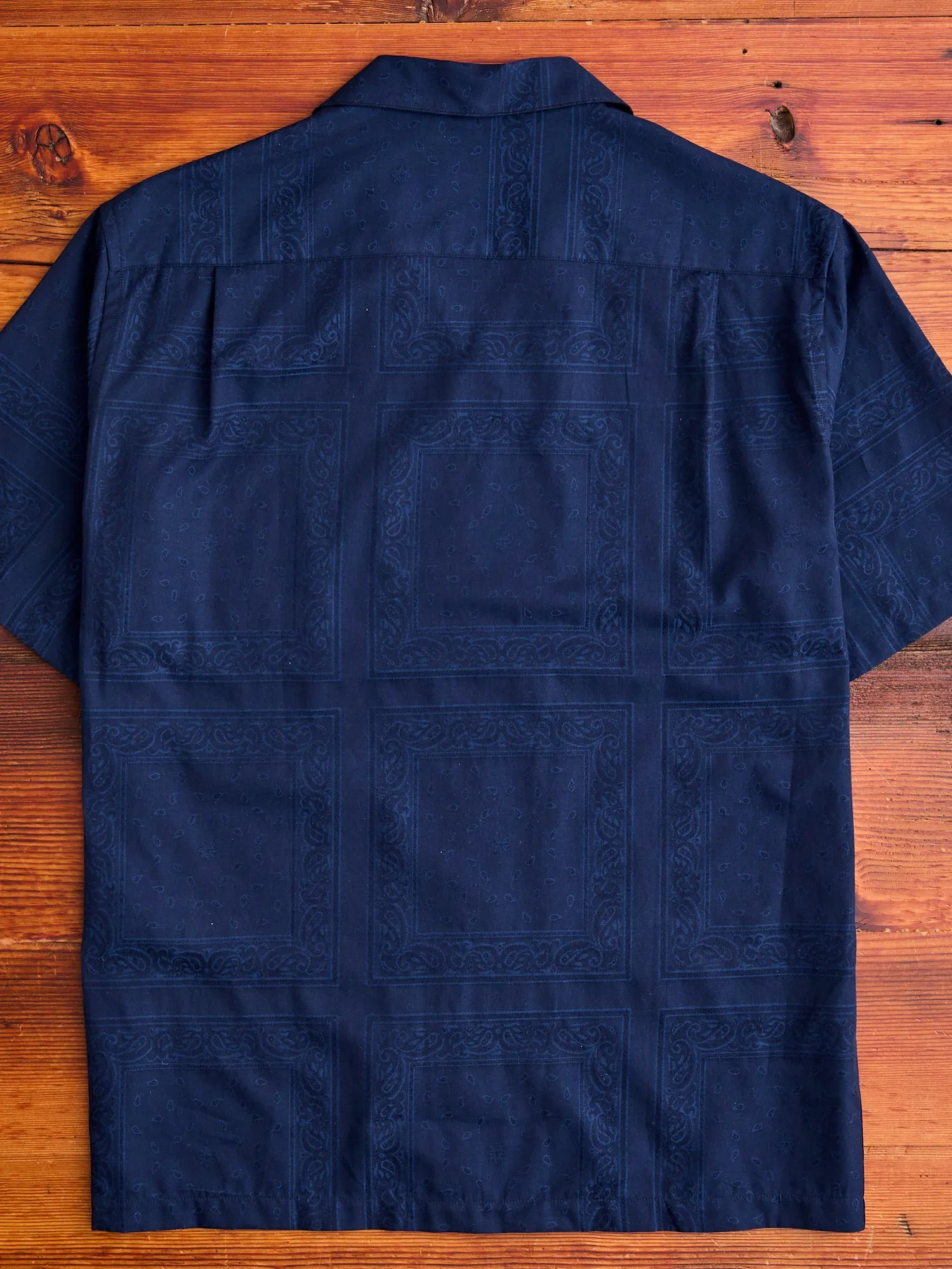 Classic Paisley Button-Up Shirt in Navy