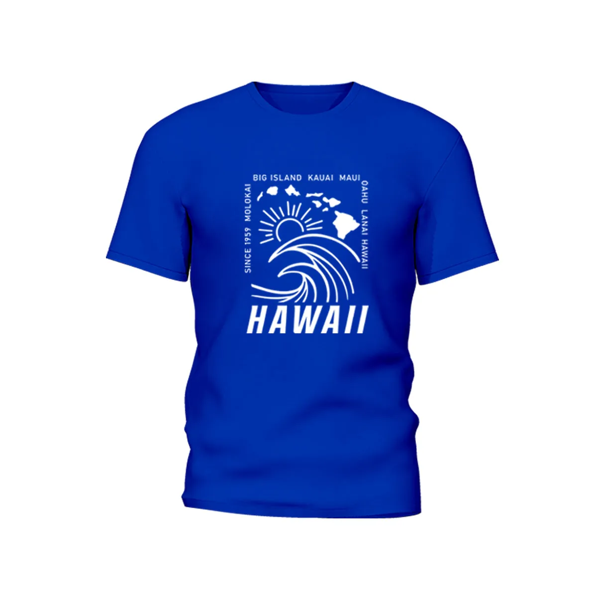 Cool Short Sleeve T-Shirt : SUNSET WAVE HAWAII