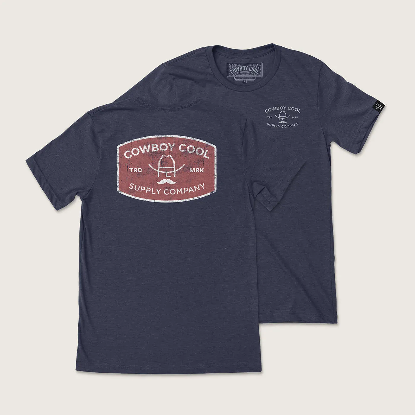 Cowboy Cool Supply Company Buckle T-Shirt - Heathered Midnight Navy