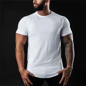Custom Logo Fitness Gym Wear Plus Size Men's t .. تي شيرت رجالي بمقاسات كبيرة بشعار مخصص