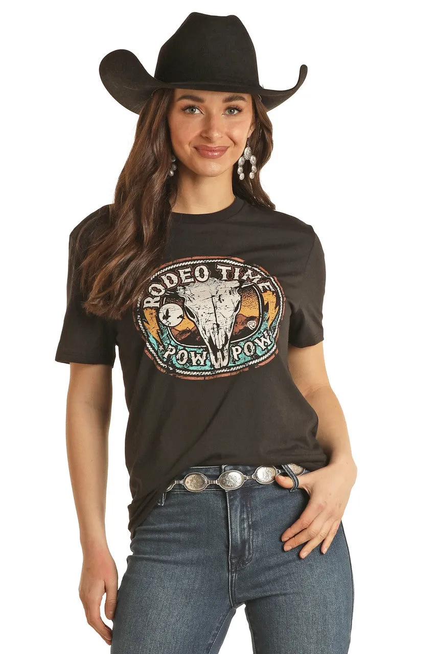 Dale Brisby Dale Rodeo Time Pow Pow Tee ~ Black