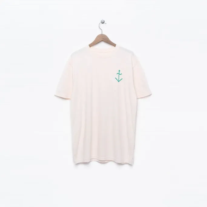Dantas Logo T-Shirt (Ecru   Gum Drop Green Logo)
