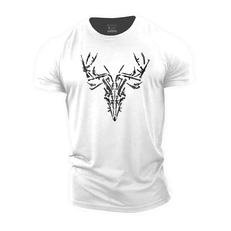 Deer Graphic Men's Fitness T-shirts