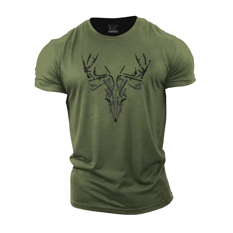 Deer Graphic Men's Fitness T-shirts