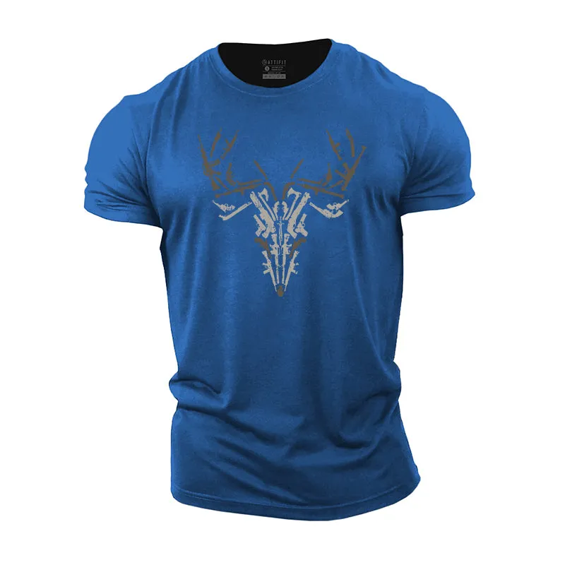 Deer Graphic Men's Fitness T-shirts
