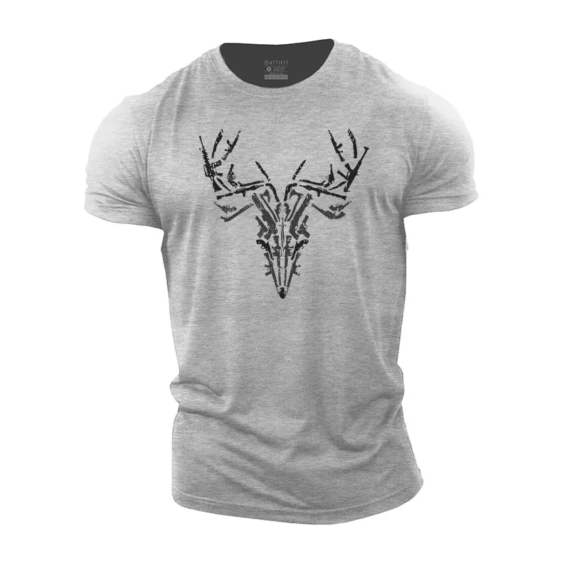 Deer Graphic Men's Fitness T-shirts