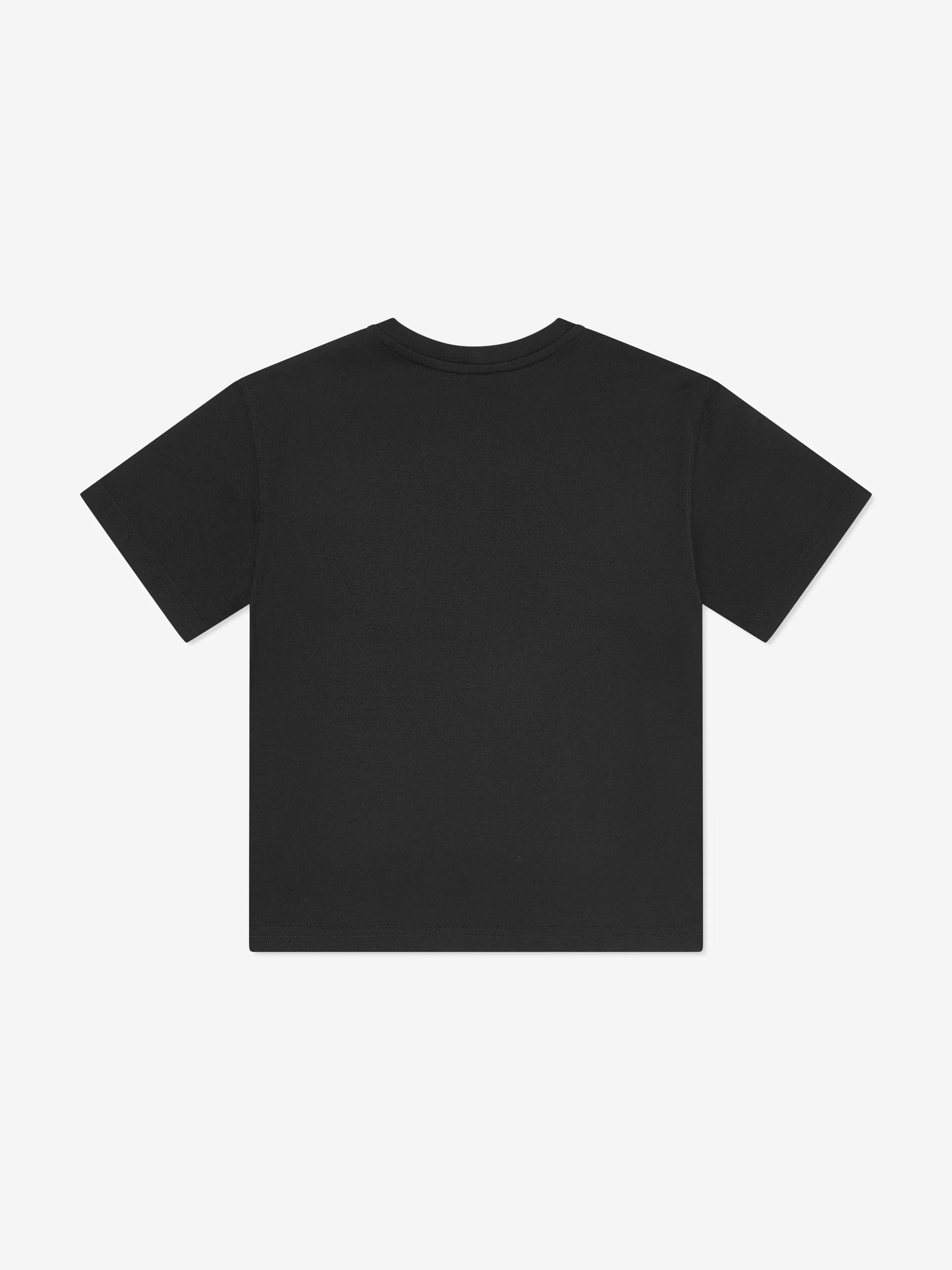 Dolce & Gabbana Boys Flocked Logo T-Shirt in Black
