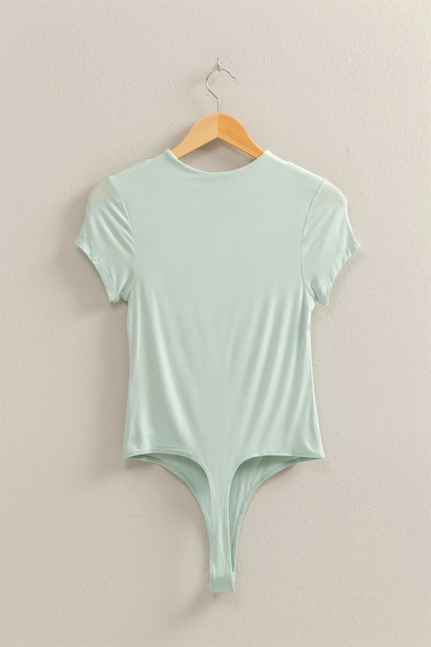 DZ25C470-Double Layered Cap Sleeve Bodysuit