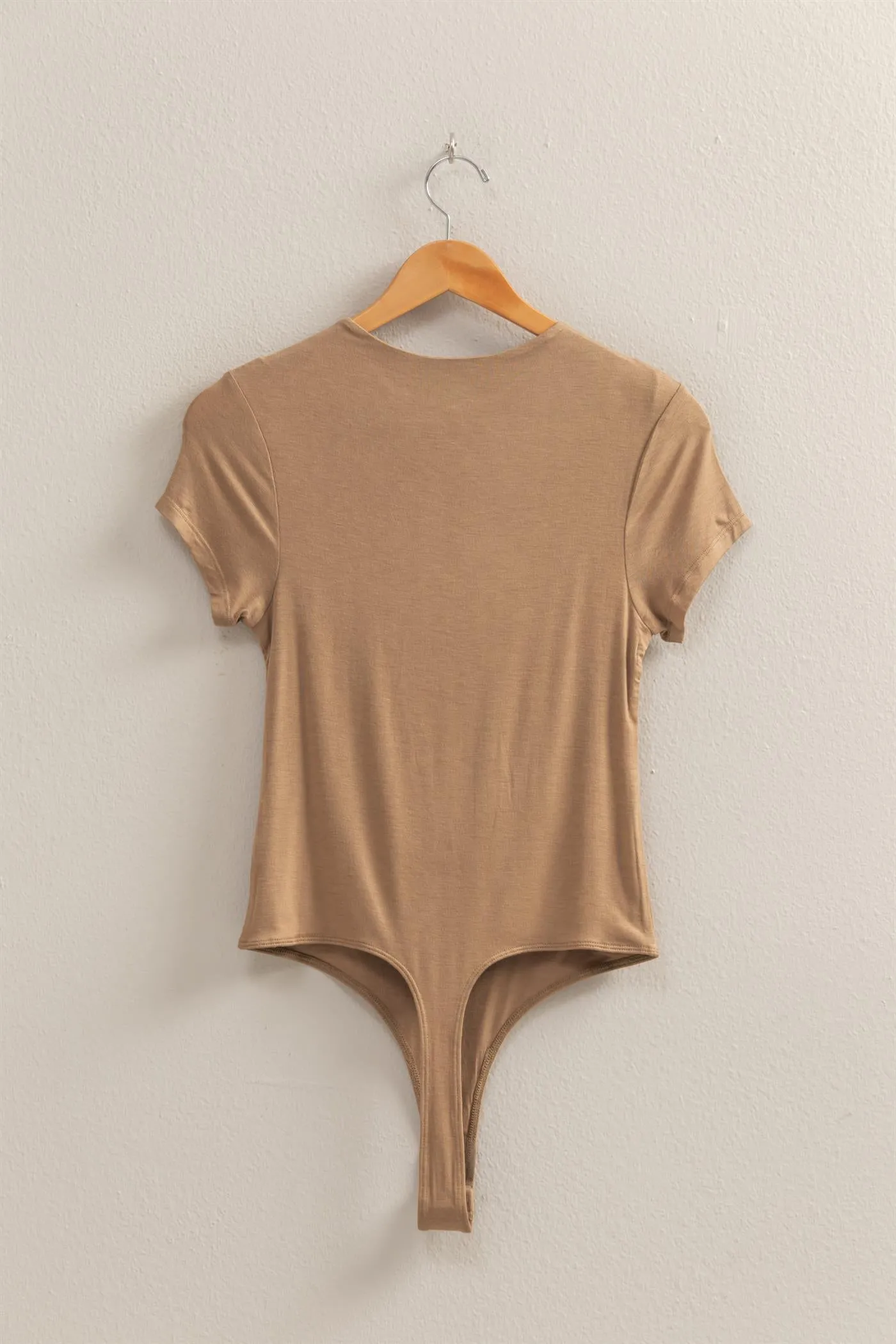 DZ25C470-Double Layered Cap Sleeve Bodysuit