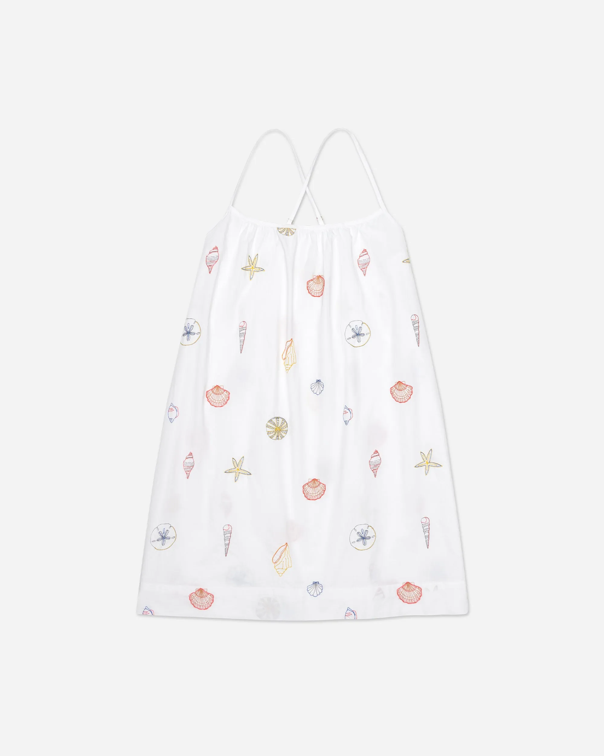 Embroidered Shells - Cami Nightgown - Sand