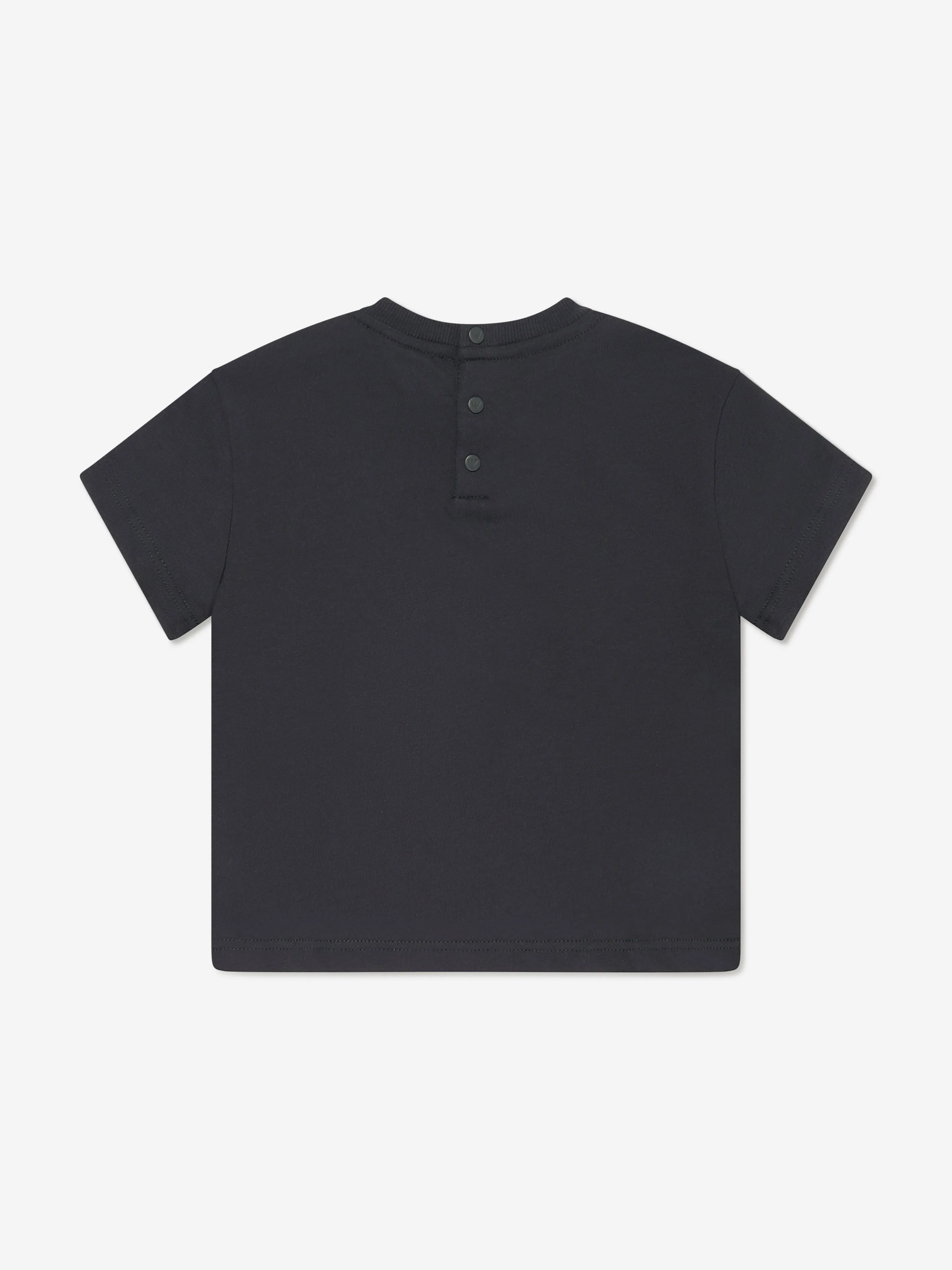 Emporio Armani Baby Boys Logo Print T-Shirt in Navy