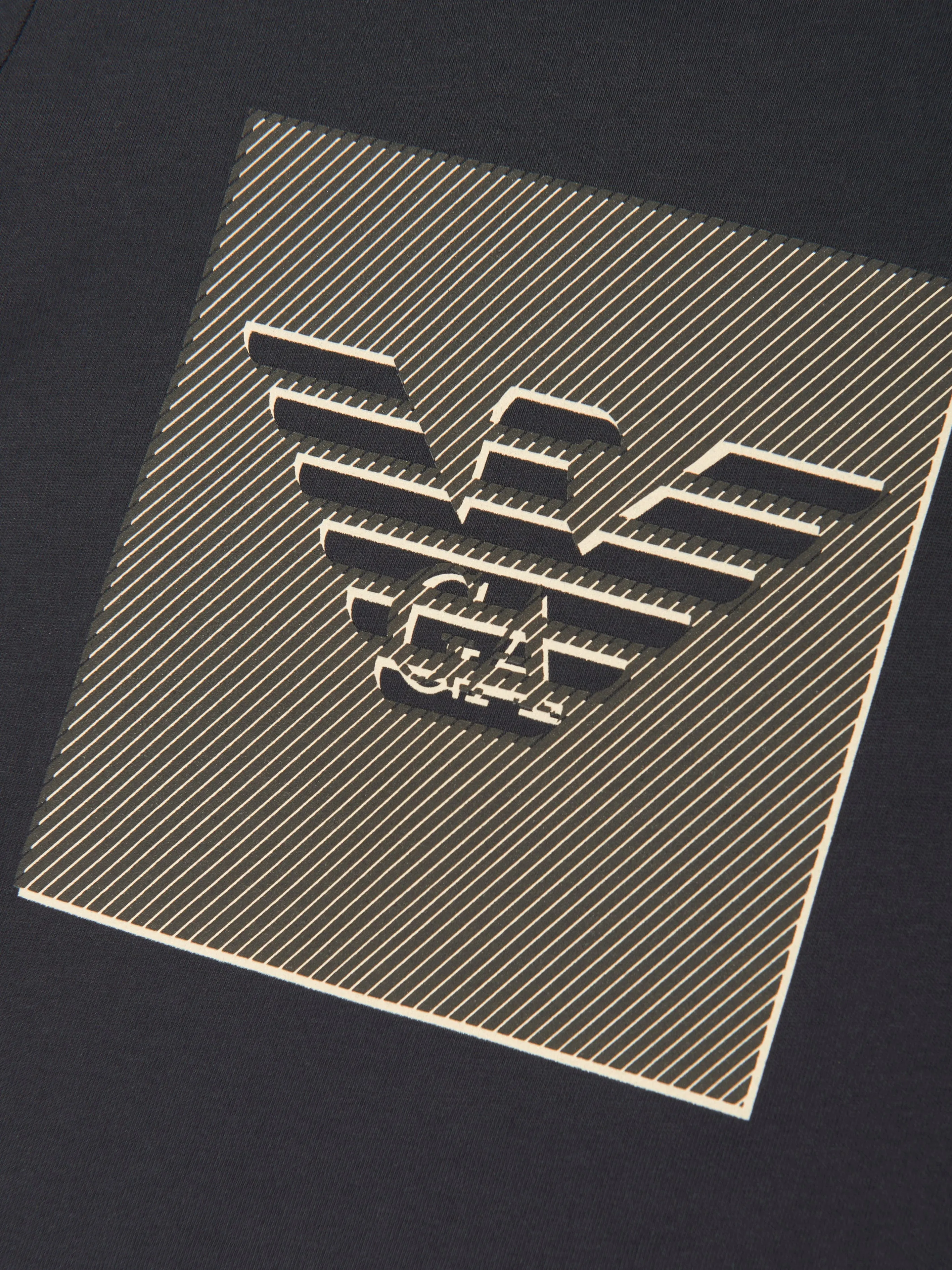 Emporio Armani Baby Boys Logo Print T-Shirt in Navy