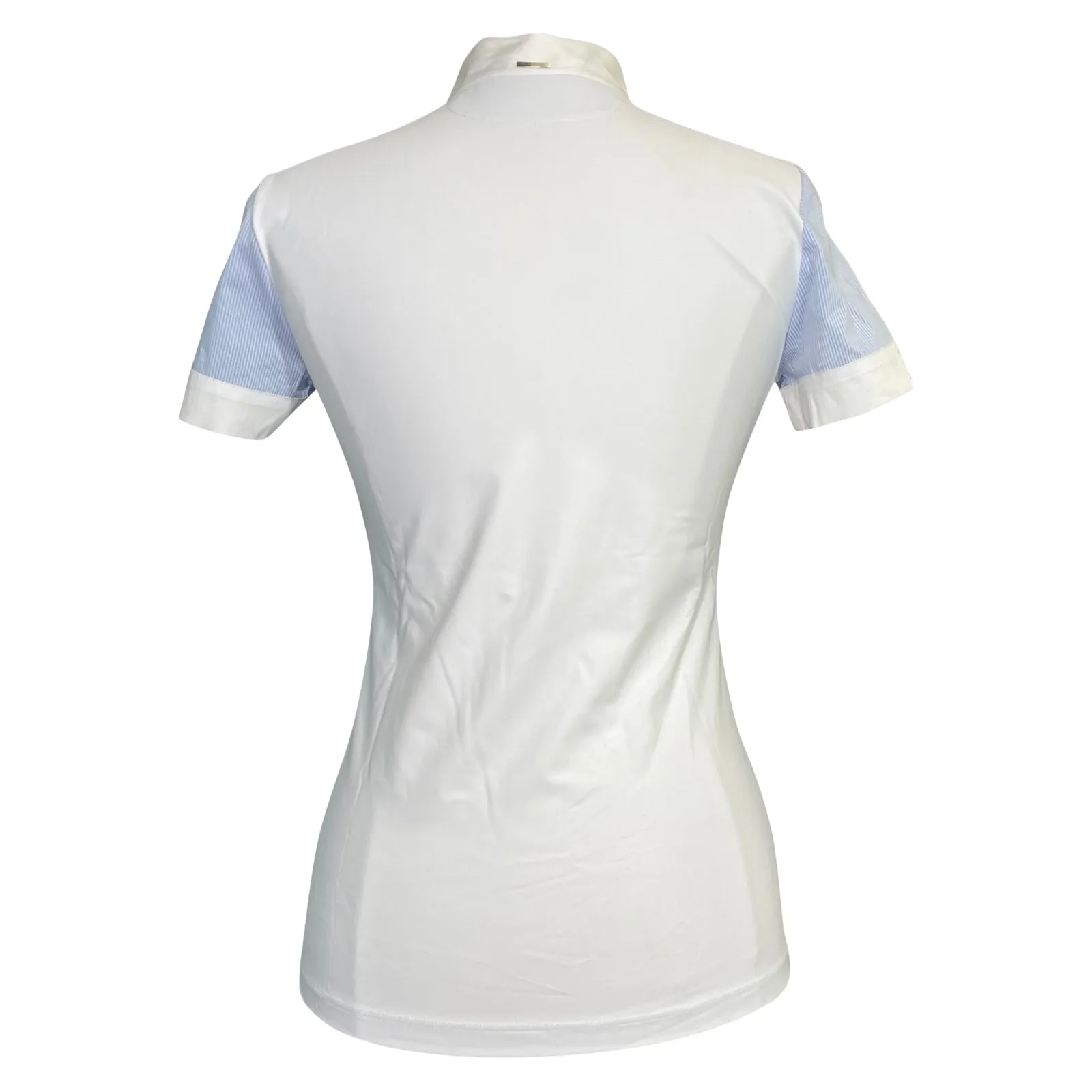 Equiline 'Opaline' Short Sleeve Show Shirt in Lt Blue - Women's IT 46 (US Large)
