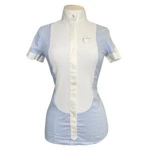 Equiline 'Opaline' Short Sleeve Show Shirt in Lt Blue - Women's IT 46 (US Large)